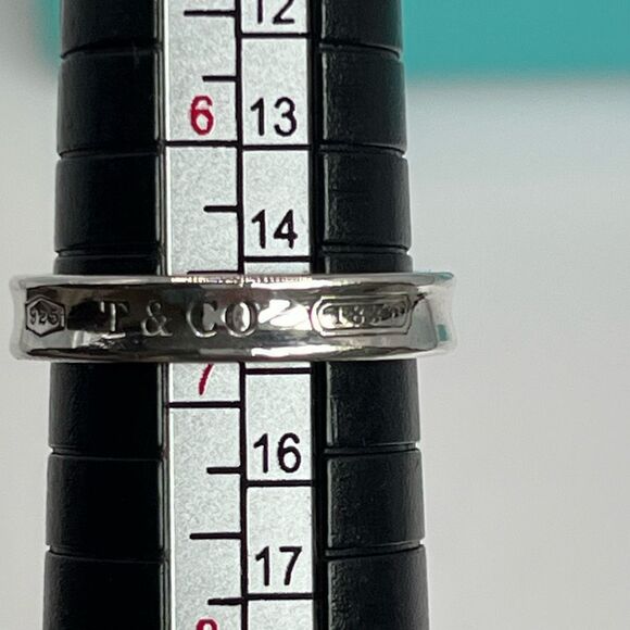 Tiffany & Co 1837 Ring - Narrow - Sz 6.75 - 925 Silver - Picture 7 of 16